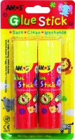 Amos Red Glue Stick on Blister Card - 2 Up Photo