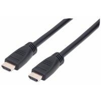 Manhattan HDMI Cable with Ethernet 4K@60Hz 8m Male to Male Black Ultra HD 4k x 2k In-Wall rated Fully Shielded Gold Plated Contacts Lifetime Warranty Polybag Photo