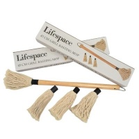 Lifespace 45cm BBQ Braai Basting Mop Brush with 3 Spare Heads Photo