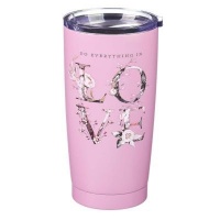 Christian Art Gifts Inc Do Everything In Love Stainless Steel Mug in Pink Photo