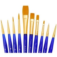 Royal Brush Golden Taklon Short Value Brush Pack Photo