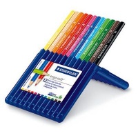 Staedtler Coloured Pencil Set Ergosoft in Blue Plastic Easel Stand Photo