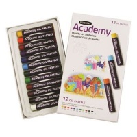 Derwent Academy Oil Pastels - Set of 12" Box Photo