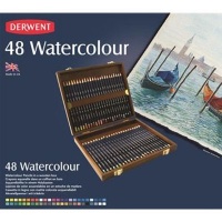 Derwent Watercolour Pencils - 48 Wooden Box Set Photo