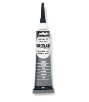 Pebeo Porcelaine Paint - Outliner - Pewter Photo