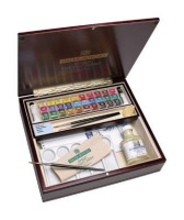 Daler Rowney Artists Watercolour - Luxury Set With 30 Half Pans Photo