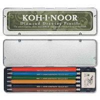 Koh i noor KohI-Noor - Diamond Drawing Mechanical Pencil Set - 5 Coloured & 1 Graphite Pencil with Eraser Photo