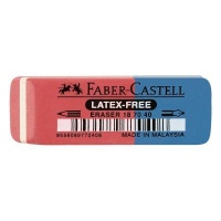 Faber Castell Latex Free Eraser - Red and Blue Photo