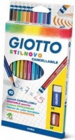 Giotto Stilnovo Erasable Coloured Pencils with Eraser & Sharpener Photo