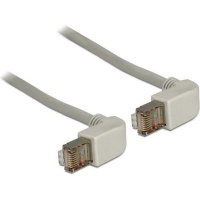 DeLOCK 0.5m Cat.5e SFTP networking cable Cat5e Grey Cable RJ45 angled / 0.5 m Photo