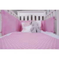 Tom Bella Tom & Bella Cot Duvet Cover And Baby Pillowcase Set - Pink Spots Photo