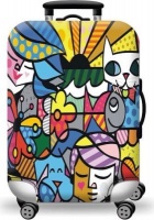 Intellibyte Small Suitcase Cover - Funky Art Photo