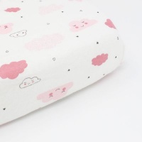 Little Acorn Sleepy Clouds Cot Fitted Sheet  Photo