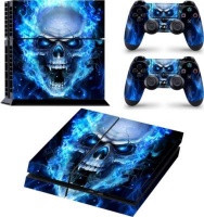 SKIN-NIT Decal Skin For PS4: Blue Skull Photo