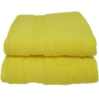 Bunty 's Elegant 380 Zero Twist Bath Towel 380GSM Yellow Home Theatre System Photo