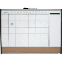 Nobo Small Magnetic Whiteboard Planner with Cork Notice Board Photo