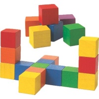 EDX Education Multi-Coloured Wooden Counting & Sorting Cubes Photo