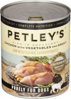 Petleys Petley's Chicken with Vegetables and Gravy - Tinned Dog Food - Dog Food - Chunk & Gravy Photo
