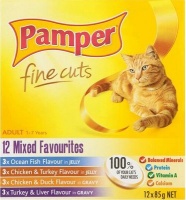 Pamper Fine Cuts Mixed Favourites - Cat Food Pouch Multi-pack Photo