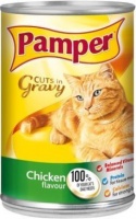 Pamper Cuts in Gravy - Chicken Flavour Tinned Cat Food Photo