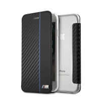 BMW - M Collection Flip Case Blue Stripe iPhone XR Black Photo