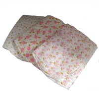 4AKid Baby Burp Cloths 3 pieces - Pink Flowers Photo