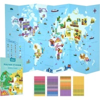 Mideer World Map Poster Mosaic Stickers Photo