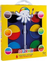 Toy Color Colormix Dual Watercolours with Brush - 57mm Tablets Photo