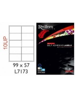 Redfern 10UP border Multi-Purpose Injet-Laser Labels -99mm x 57mm Photo