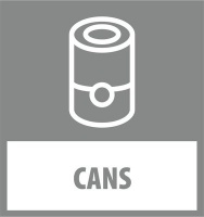 Tower Recycle Bin Decal - Cans Photo