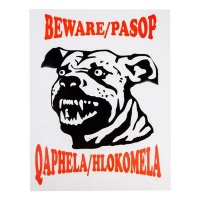 Complete Sign - Beware Bulldog Photo