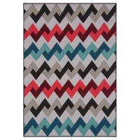 Carpet City Factory Shop Prismatic Replay Polyester Print Area Rug Photo