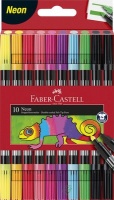Faber Castell Faber-Castell Double-ended Fibre Tip Pens - Neon Colours - In Cardboard Wallet Photo