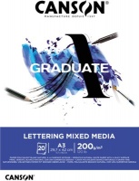Canson A3 Graduate Lettering Mixed Media Pad - 200g Photo
