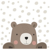 Stickit Designs Peeking Bear with Dots Wall Stickers Photo