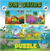 Grafix Dinosaur 4-in-1 Jigsaw Puzzle Photo