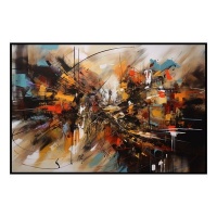 Fancy Artwork Canvas Wall Art :Through Symphony Vibrant Abstract Forms - Photo