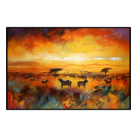 Fancy Artwork Canvas Wall Art :Magical Serengeti By Vibrant Serenades Captivating - Photo