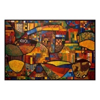 Fancy Artwork Canvas Wall Art :Cultural Mosaic By Chromatic Expressions Captivating - Photo