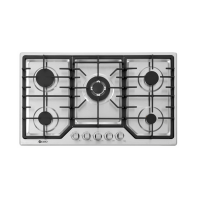 Zero Appliances 5 Burner Stainless Steel Top Gas Hob With Battery Ignition Photo