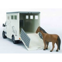 Bruder Mercedes Benz Sprinter Animal Transporter with Horse Figurine Photo