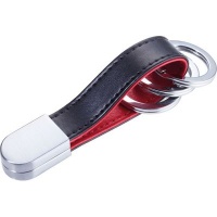 Troika Keyring with Leather Strap and Rounded Twist-Lock Photo