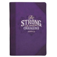 Christian Art Gifts Inc Joshua 1:9 Be Strong & Courageous Purple Quarter-bound Photo