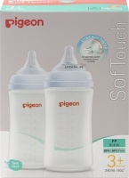 Pigeon Wide Neck SofTouch Peristaltic Plus Twin pack Photo