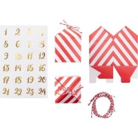 Ginger Ray Red and Gold Advent Boxes Photo