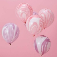 Ginger Ray Make a Wish - Pink and Purple Marble Balloons Photo