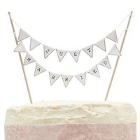 Ginger Ray Vintage Lace - Just Married Cake Bunting Photo