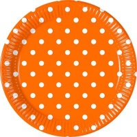 Procos Orange Dots - 8 Paper Plates Photo