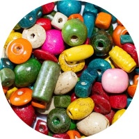 Dala Wooden Beads - Colour Photo