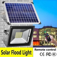 SQI . 20W LED Solar Floodlight Complete with Panel Remote and Brackets. Photo